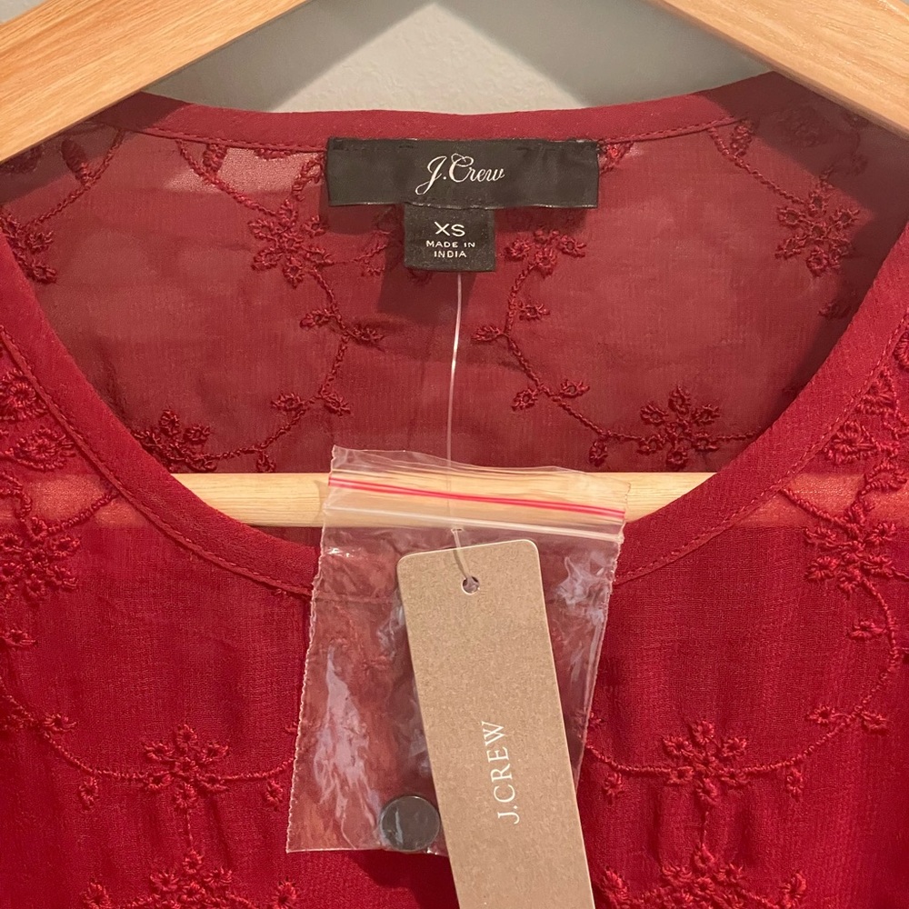 JCrew Embroidered‎ Top- XS - Picture 2 of 9